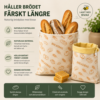 Naturlig brödpåse med bivax