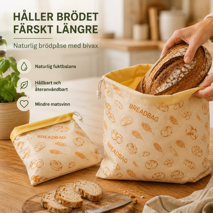 Naturlig brödpåse med bivax